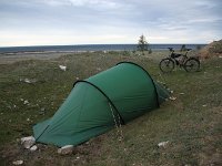 ee-116  das Zelt hat den Sturm überlebt!