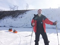 MG 4979  Auf Eis sind die Schlitten kaum zu spühren. Auf Schnee erfordert das Ziehen schon einiges an Kraft.