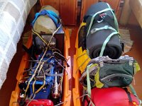 mg 4946c  Mein Gepäck für 14 Tage auf zwei Schlitten. 66 kg.